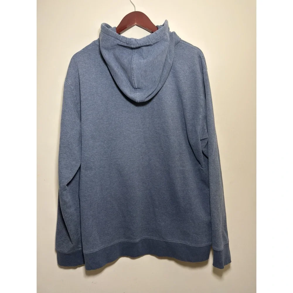 Patagonia L Large Fitz Roy Bear Hoody Sweatshirt Blue Mens Hoodie